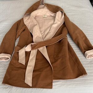 Women's Brown Hooded sweater type coat